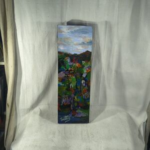 Original Acrylic Painting "Overlooking The River" 8" X 24" By Timothy Designs